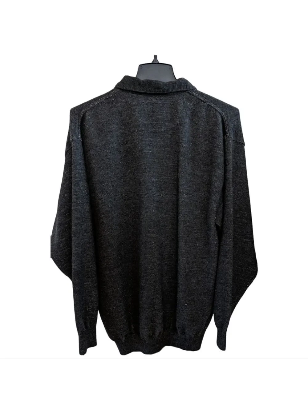 Blue Willi's Charcoal Gray Collared Wool blend Sweater Size XXL Denmark